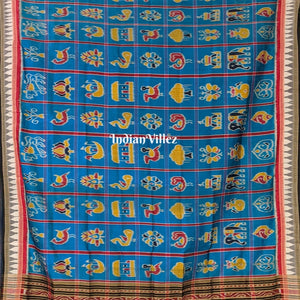 Blue Nabakothi Odisha Handloom Silk Dupatta