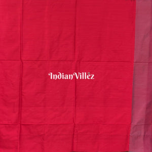 Black Gray Red Silk Handloom Pochampally Ikkat Saree