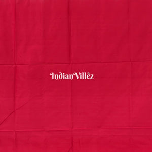 Black Red Silk Handloom Pochampally Ikat Saree