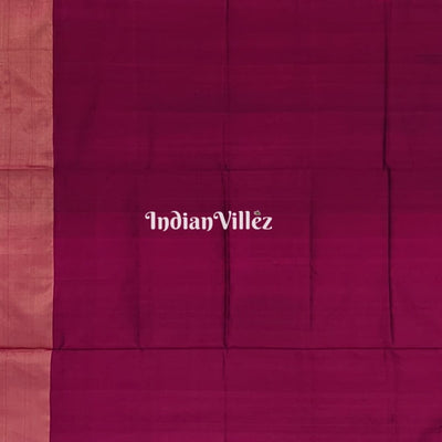 Dark Pink Pochampally Ikat Silk Handloom Saree