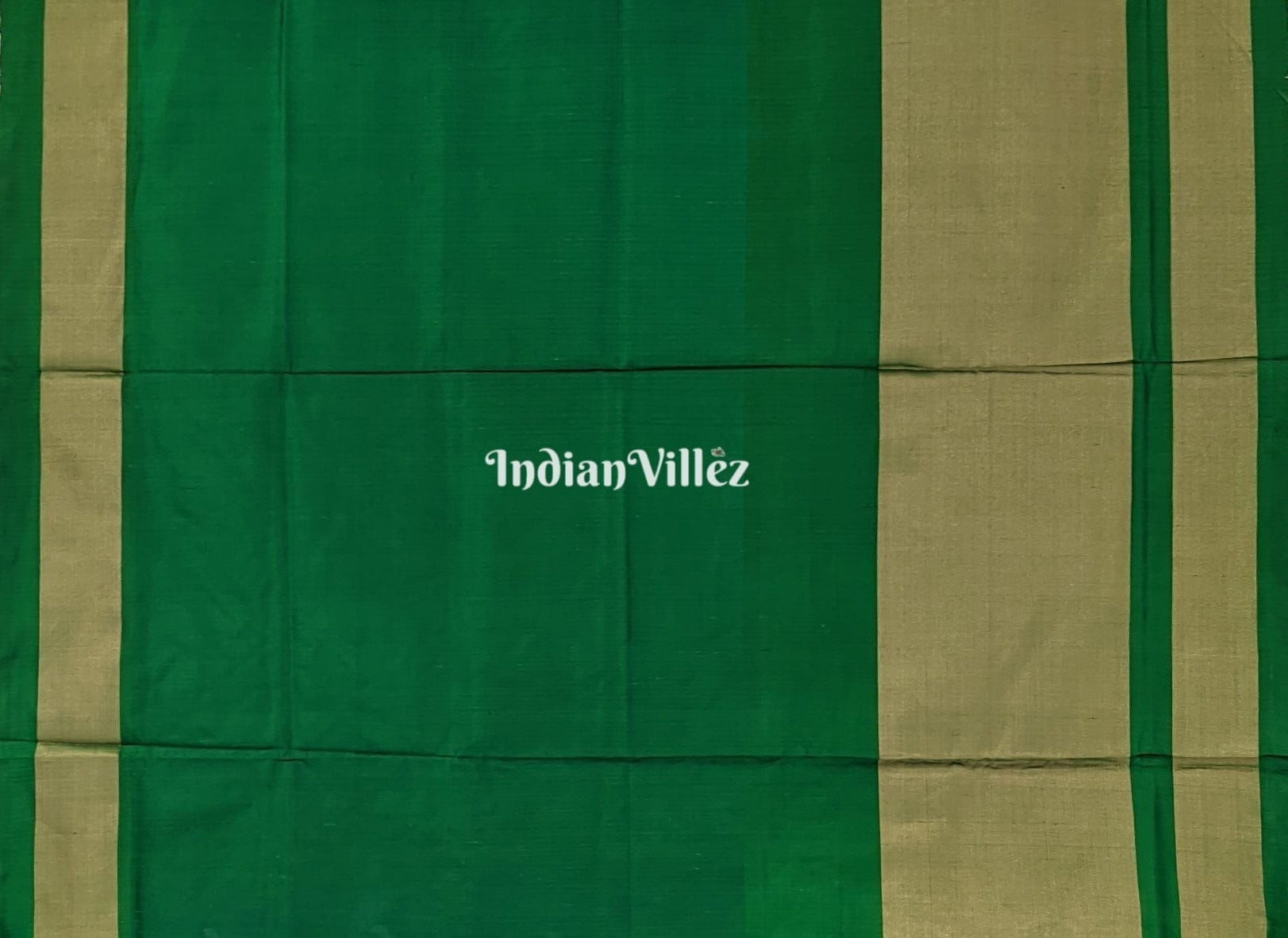 Blue Green Floral Design Pochampally Ikat Silk Saree