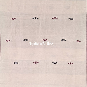 White Odisha Handloom Natural Dye Kotpad Cotton Saree
