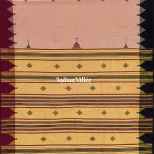 Peach Natural Dyed Kotpad Cotton Saree