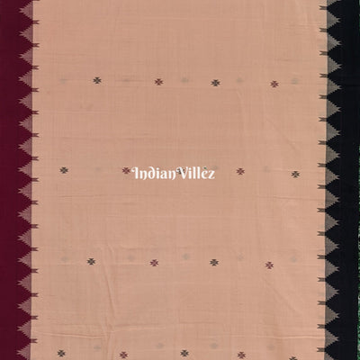 Peach Natural Dyed Kotpad Cotton Saree