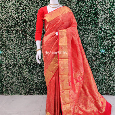 Red Kanjivaram Silk Saree