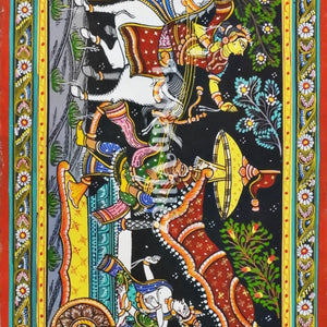 Mathura Vijay Shri Krishna Pattachitra Art Painting For Home Wall Art Decor