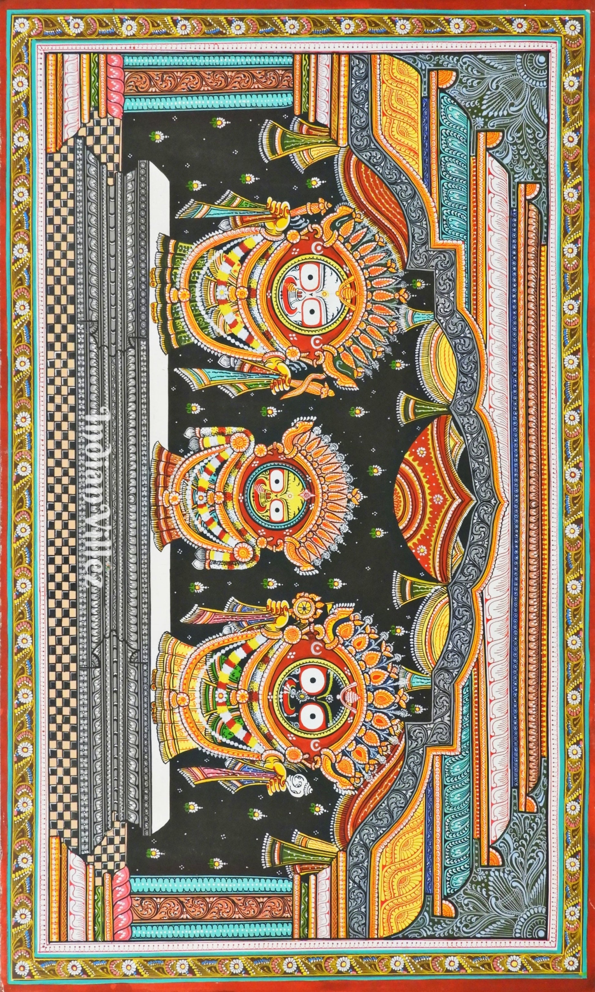 Jagannath Darbar Pattachitra Art Painting For Home Wall Art Decor