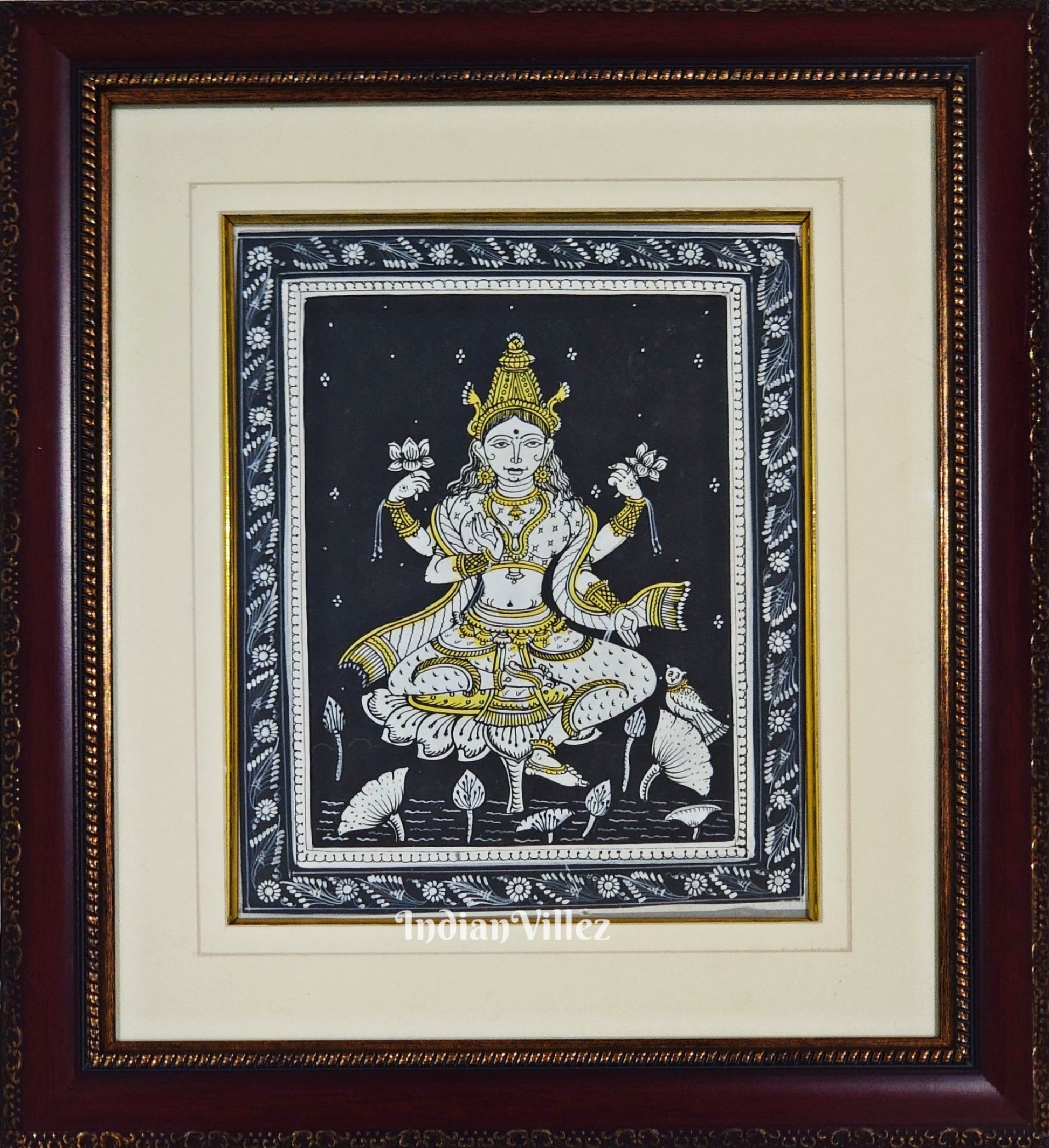 Laxmi Pattachitra Painting For Home Wall Art Decor ( With Frame)
