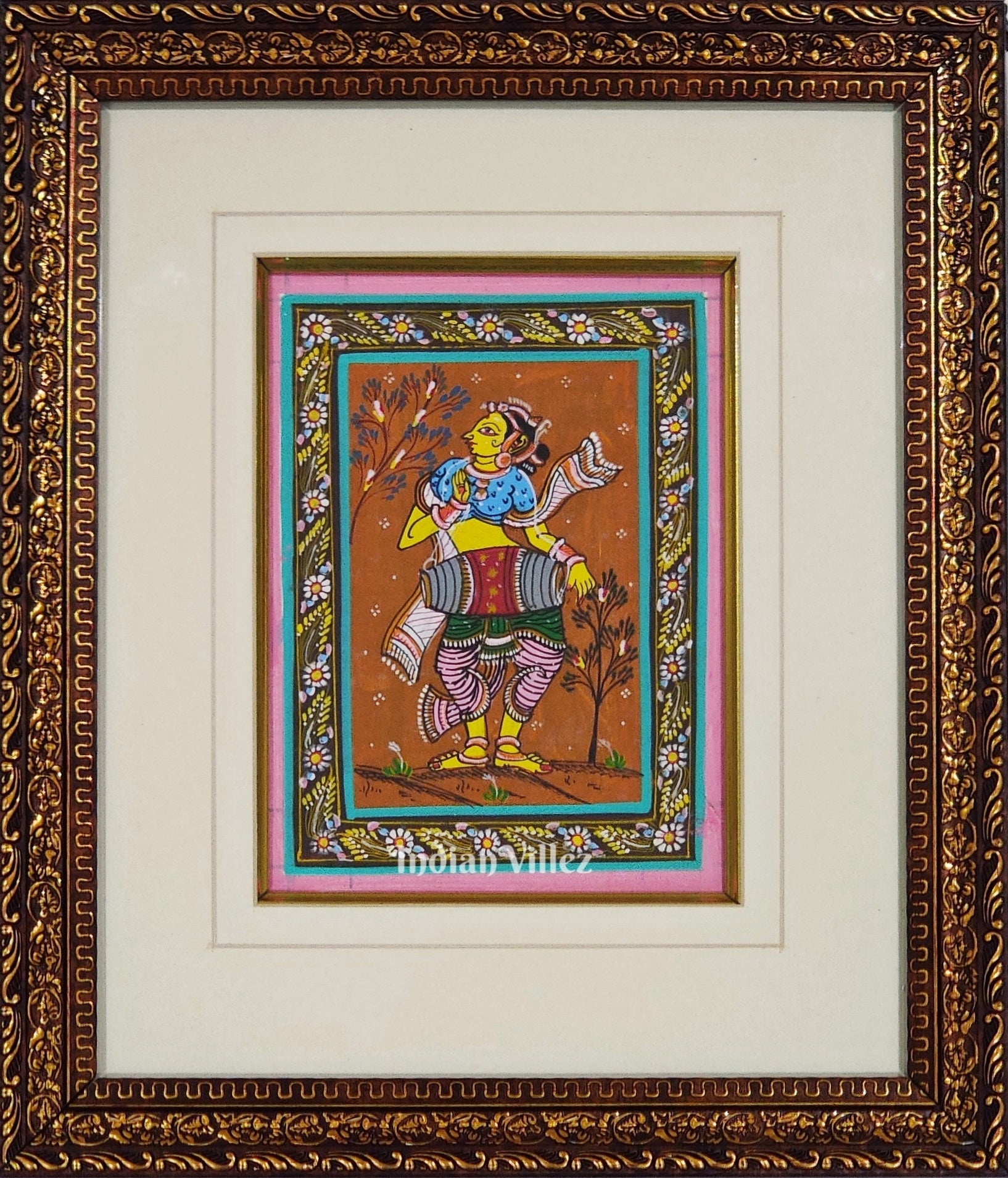 Devadasi Pattachitra Painting For Home Wall Art Decor ( With Frame)