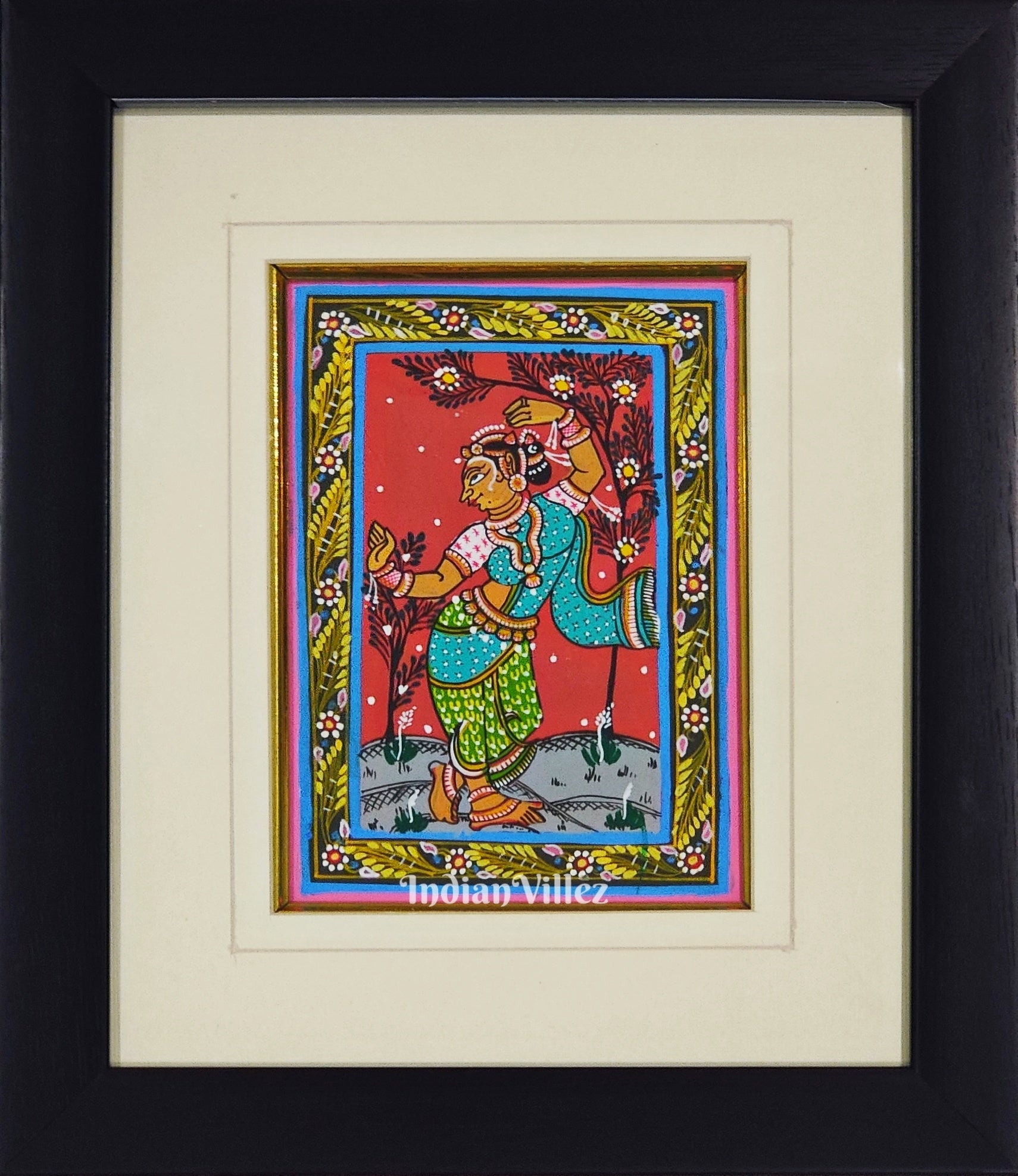 Devadasi Pattachitra Painting For Home Wall Art Decor ( With Frame)