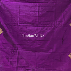 Purple Ardha Nareshwar Theme Pattachitra Saree