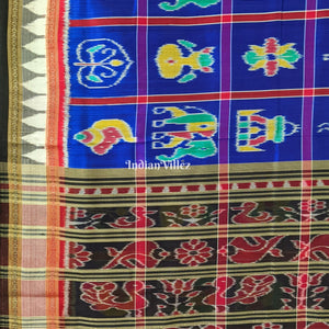 Blue Nabakothi Khandua Silk Pata Saree