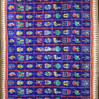 Blue Nabakothi Khandua Silk Pata Saree