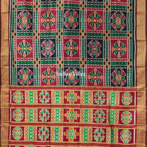 Mixed Color Baghambari Khandua Silk Saree