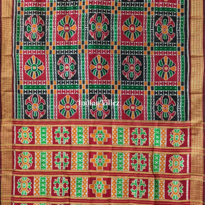 Mixed Color Baghambari Khandua Silk Saree