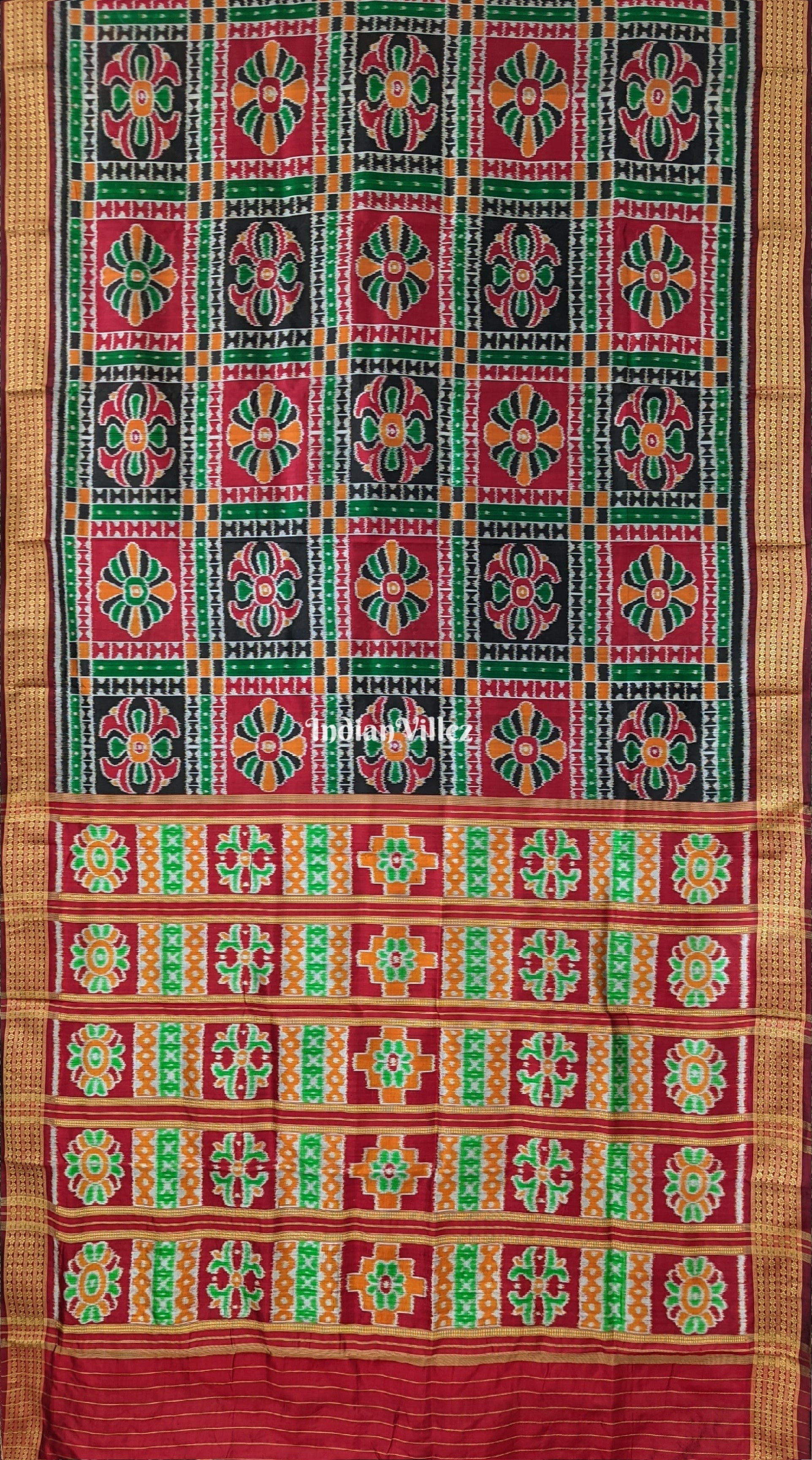 Mixed Color Baghambari Khandua Silk Saree