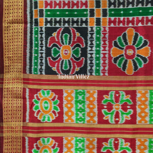 Mixed Color Baghambari Khandua Silk Saree