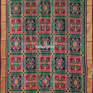 Mixed Color Baghambari Khandua Silk Saree