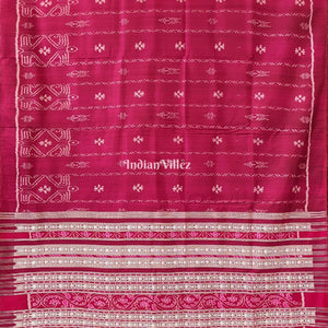 Rani Pink Contemporary Odisha Handloom Silk Saree
