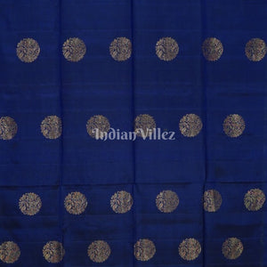 Blue Pure Kanjivaram Soft Silk Saree
