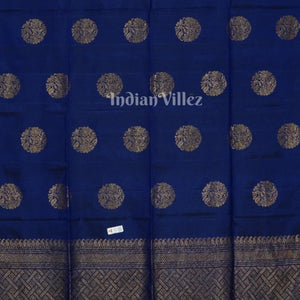 Blue Pure Kanjivaram Soft Silk Saree
