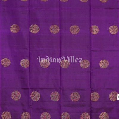 Purple Pure Kanjivaram Soft Silk Saree