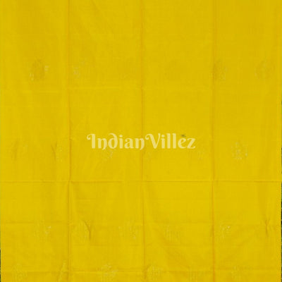 Yellow With Purple Pure Kanjivaram Soft Silk Saree