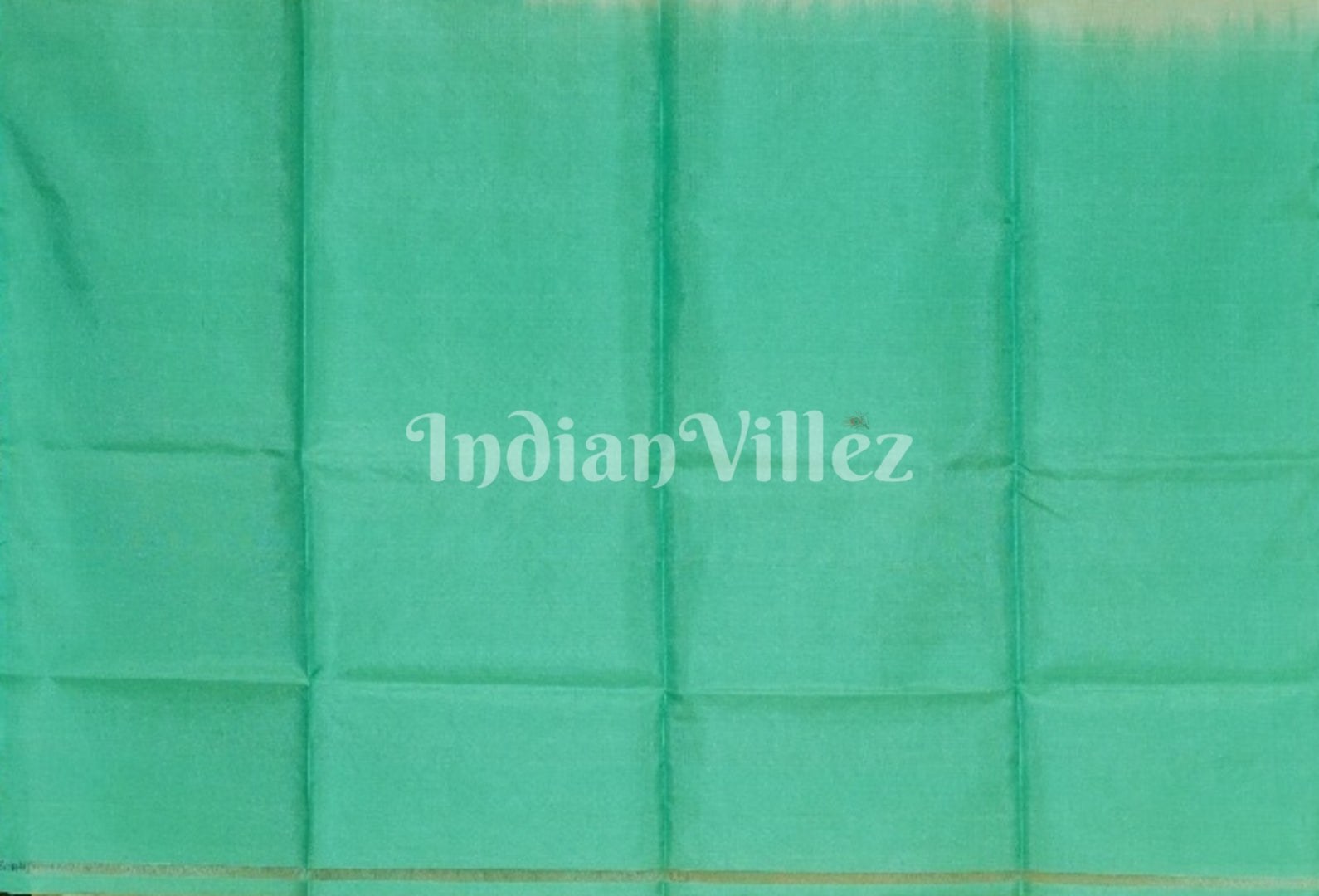 Sea Green With Beige Pure Kanjivaram Soft Silk Saree