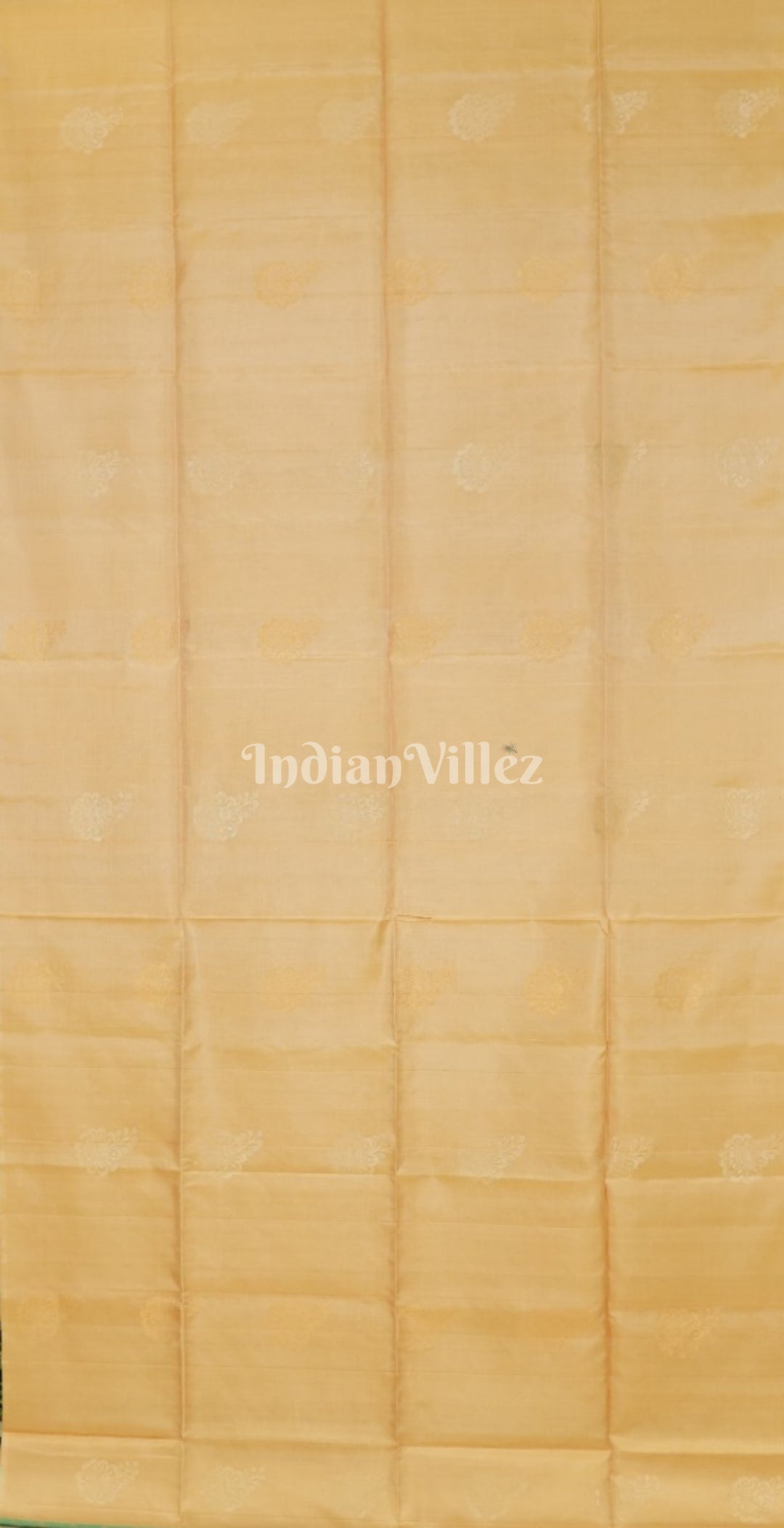 Sea Green With Beige Pure Kanjivaram Soft Silk Saree