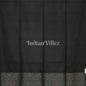 Black Pure Kanjivaram Soft Silk Saree