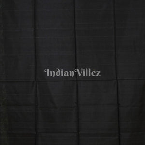Black Pure Kanjivaram Soft Silk Saree