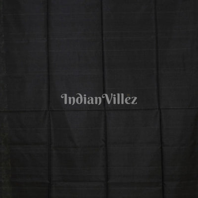 Black Pure Kanjivaram Soft Silk Saree