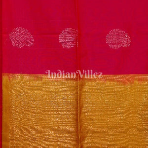 Pink With Golden Pure Kanjivaram Soft Silk Saree