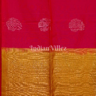 Pink With Golden Pure Kanjivaram Soft Silk Saree