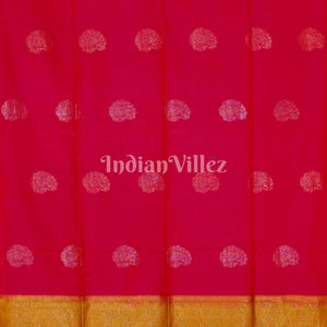 Pink With Golden Pure Kanjivaram Soft Silk Saree