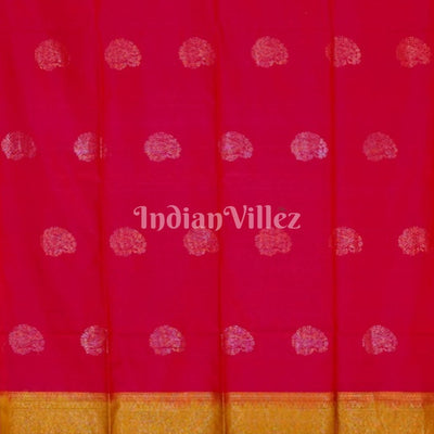 Pink With Golden Pure Kanjivaram Soft Silk Saree