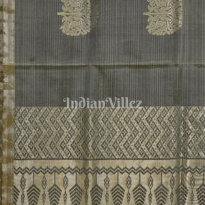 Wine With Grey Pure Kanjivaram Soft Silk Saree