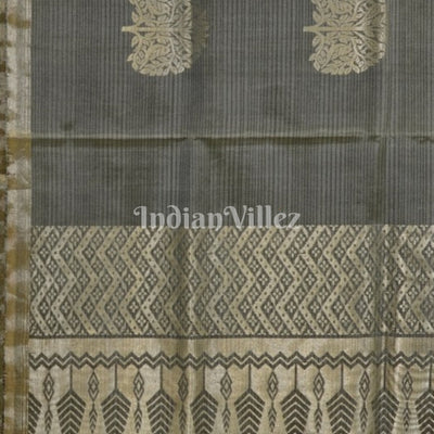 Wine With Grey Pure Kanjivaram Soft Silk Saree