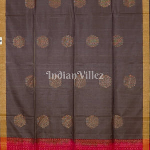 Pink With Grey Pure Kanjivaram Soft Silk Saree