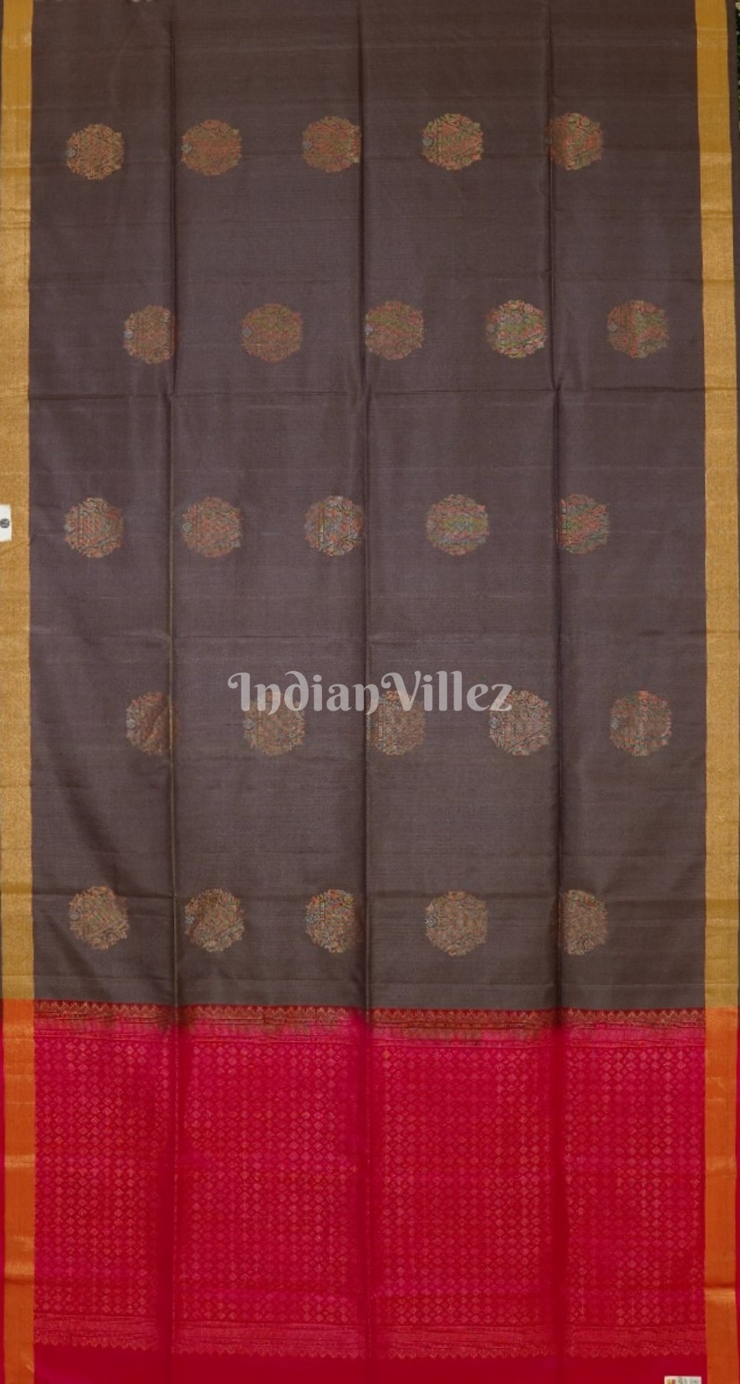 Pink With Grey Pure Kanjivaram Soft Silk Saree