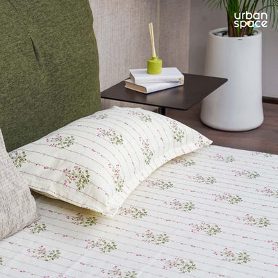Fitted King Size Cotton Bedsheet - Sedum Pink