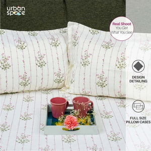Fitted King Size Cotton Bedsheet - Sedum Pink