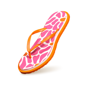 Printed Flip Flops : Pink