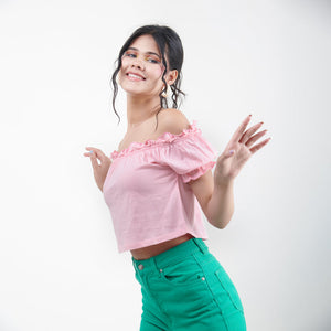 Plain Knit Crop Top