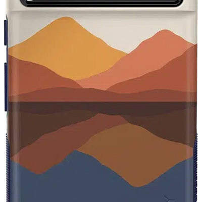 Opposites Attract | Day & Night Colorblock Mountains Google Pixel Case