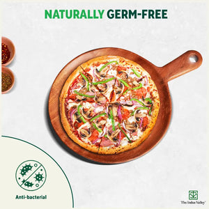 Wooden Pizza Plate - 10 inch (Neem Wood | Jointless)