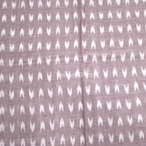Light Grey Sambalpuri Ikat Cotton Fabric