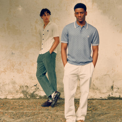 Alma De Ace Rivea Knitted Blue Polo Shirt