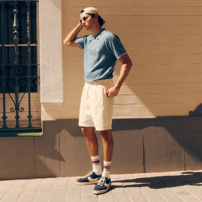 Alma De Ace Rivea Knitted Blue Polo Shirt