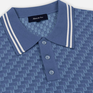 Alma De Ace Rivea Knitted Blue Polo Shirt